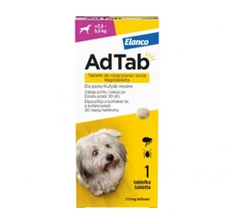 AdTab 112 mg rágótabletta kutya (2,5-5,5 kg) AdTab 112 mg rágótabletta kutya (2,5-5,5 kg)