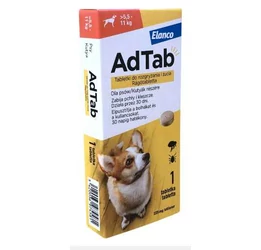 AdTab 225 mg rágótabletta kutya (5,5-11 kg) AdTab 225 mg rágótabletta kutya (5,5-11 kg)
