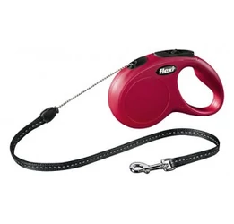 Classic Flexi póráz, (M) 8 m, max 20 kg, piros