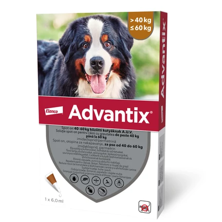 Advantix spot on 40-60 kg közötti kutyák részére 4 db/doboz