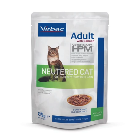 Virbac hpm cat adult neutered-salmon 85 g