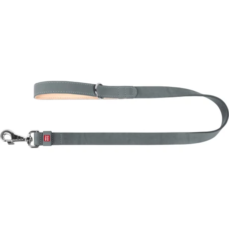 Waudog Classic bőr póráz szürke, 20 mm x 122 cm
