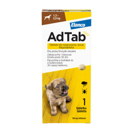 AdTab 56 mg rágótabletta kutya (1,3-2,5 kg)