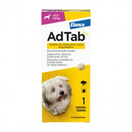 AdTab 112 mg rágótabletta kutya (2,5-5,5 kg)