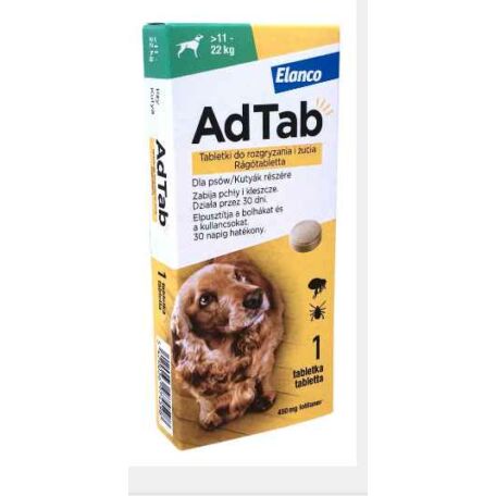 AdTab 450 mg rágótabletta kutya (11-22 kg)