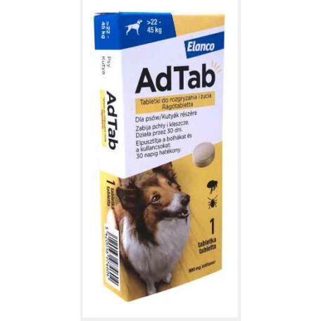 AdTab 900 mg rágótabletta kutya (22-45 kg)