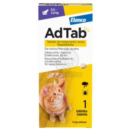 AdTab 12 mg rágótabletta macska (0,5-2,0 kg)