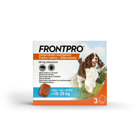 Frontpro Rágótabletta kutyáknak 10-25kg 3x68mg