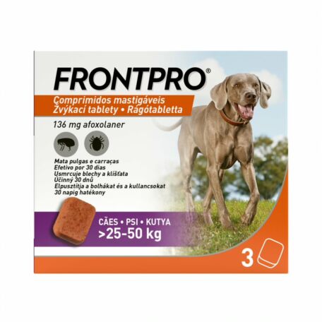 Frontpro Rágótabletta kutyáknak 25-50kg 3x136mg