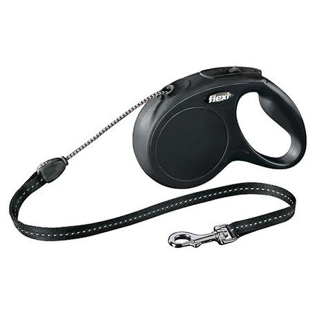 Classic Flexi póráz, (M) 8 m, max 20 kg, fekete