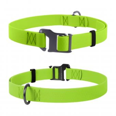 Waudog vízálló nyakörv, 25 mm széles, 35-70 cm hosszú, lime zöld